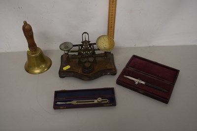 Lot 44 - Mixed Lot: Brass postal scales together with a...