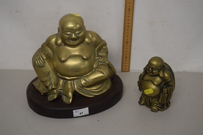 Lot 47 - A 20th Century brass Buddha together with...