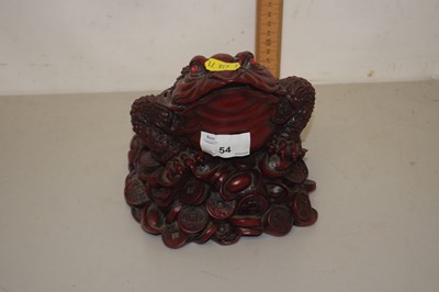 Lot 54 - A large Chinese resin model of a lucky toad