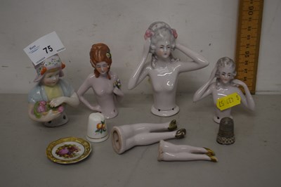 Lot 75 - Mixed Lot: Pin cushion dolls and other items