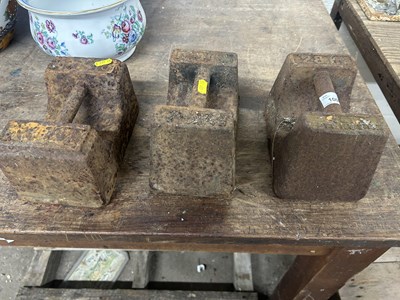 Lot 1008 - Three iron avery weights