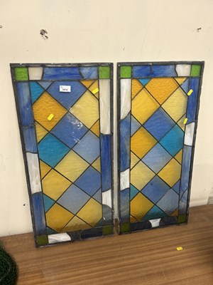 Lot 1014 - Two lead stainless glass windows