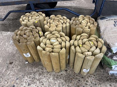 Lot 1051 - Six rolls of garden edging, 12" by 1.8m log rolls