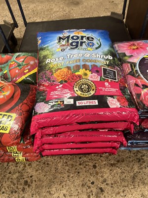 Lot 1055 - Five bags of rose, tree and shrub peat free...