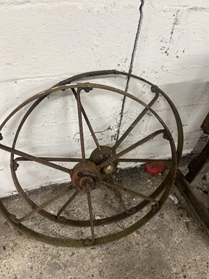 Lot 1107 - Two iron wheels