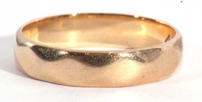 Lot 123 - 9ct stamped wedding ring, 1.9gms, size K/L