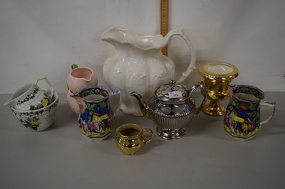 Lot 174 - Mixed Lot: Staffordshire jugs, Portmeirion...