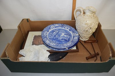 Lot 179 - Box of mixed items to include blue and white...