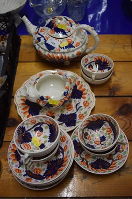 Lot 184 - Victorian Staffordshire part tea service