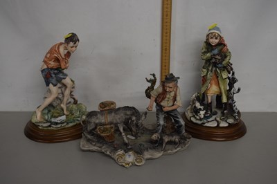 Lot 186 - A group of three Capodimonte figures