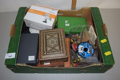 Lot 187 - Box of various fishing accessories