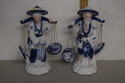 Lot 189 - Pair of 20th Century Chinese porcelain models...