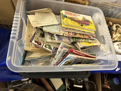 Lot 546 - Box of assorted cigarette cards and albums