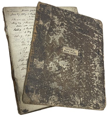 Lot 1172 - A manuscript book, overpasted with newspaper...