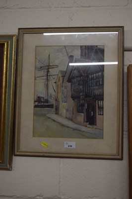 Lot 239 - Early 20th Century school study of harbour...