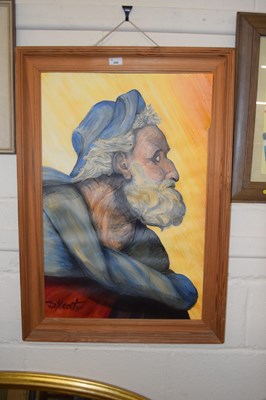 Lot 240 - Modern oil portrait of a bearded gentleman...