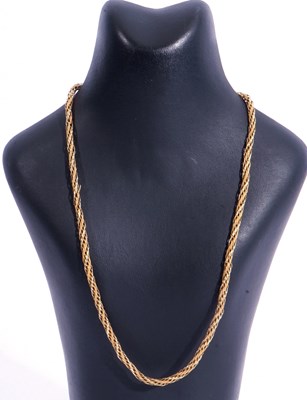 Lot 146 - Mid-grade yellow metal necklace with a...
