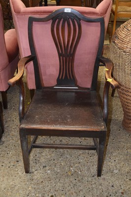 Lot 296 - 19th Century hard seated carver chair with...