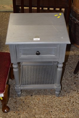 Lot 319 - Grey painted bedside cabinet