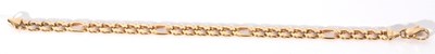 Lot 150 - 750 stamped flattened curb link bracelet,...