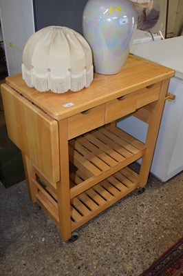 Lot 329 - Modern hardwood kitchen island cabinet