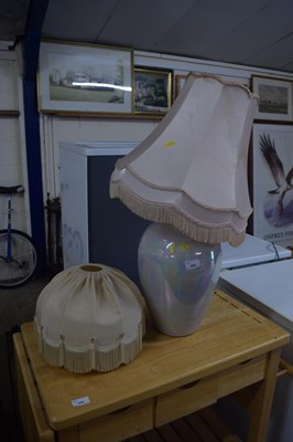 Lot 330 - Modern lustre finish table lamp together with...