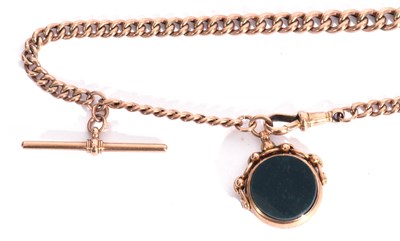 Lot 151 - Antique 9ct gold rose gold watch chain, a...