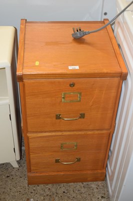 Lot 335 - Light oak two drawer filing chest