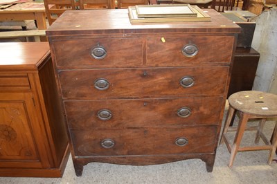 Lot 341 - Late Georgian mahogany chest of two short over...