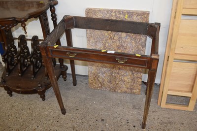 Lot 353 - Marble top and mahogany framed side table,...