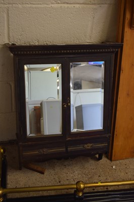 Lot 357 - Late 19th Century mirrored wall cabinet