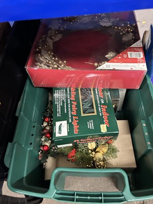 Lot 604 - Large box of assorted Christmas decorations