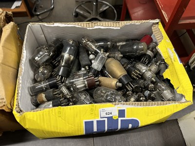 Lot 624 - Box of radio and TV valves