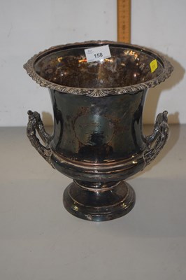 Lot 158 - Silver plated urn formed wine cooler or...