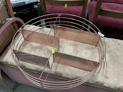 Lot 755 - Circular copper wall mounted shelf