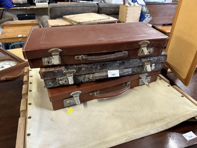 Lot 765 - Group of three small leather cases and a...