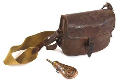 Lot 49 - Early 20th century 20s leather shotgun...