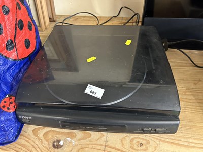 Lot 685 - A Sony stereo turntable