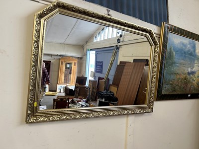 Lot 705 - Gilt framed wall mirror