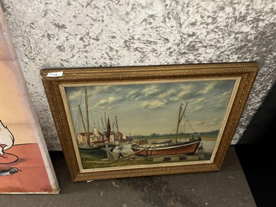 Lot 718 - Low Tide, Malden, Essex signed H O'Brien, oil...