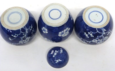 Lot 1 - Group of three Chinese porcelain ginger jars,...