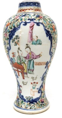 Lot 7 - 18th century Chinese porcelain baluster vase...