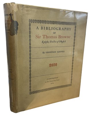 Lot 436 - GEOFFREY KEYNES: A BIBLIOGRAPHY OF SIR THOMAS...