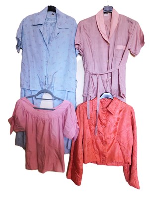 Lot 40 - Two pairs of lady's mid 20th century pyjama's,...