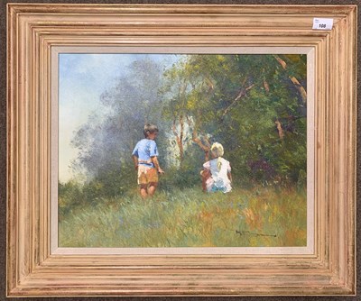 Lot 133 - R Hagan (Australian b.1947) Oil on Canvas " Into the Woods"