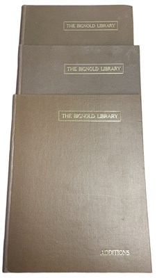 Lot 728 - THE BIGNOLD LIBRARY - A CATALOGUE OF BOOKS...