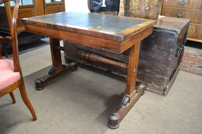 Lot 658 - Victorian rosewood veneered writing table, the...