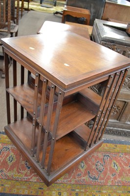 Lot 664 - An Edwardian mahogany revolving bookcase...