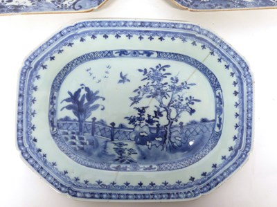 Lot 24 - Three 18th century Chinese dishes, all with...