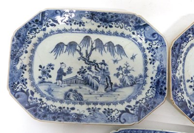 Lot 24 - Three 18th century Chinese dishes, all with...